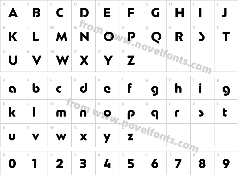 New Astro Soft BoldCharacter Map