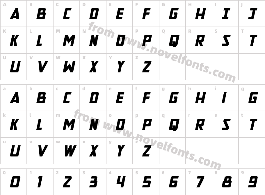 New Comic Title Expanded ItalCharacter Map