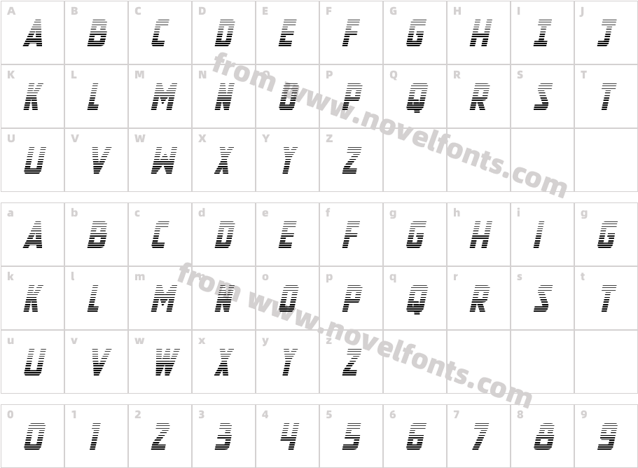 New Comic Title Gradient ItalCharacter Map