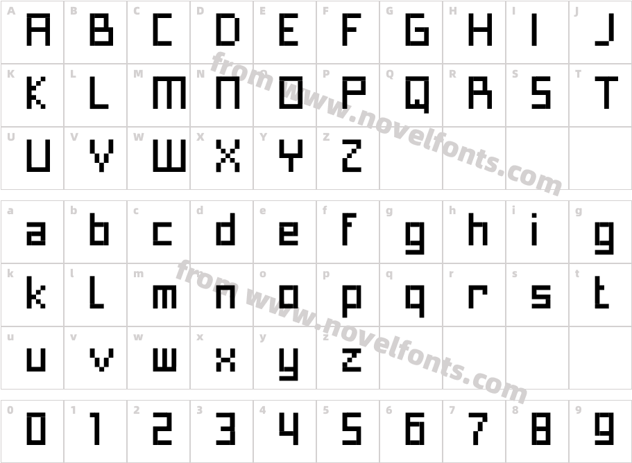 MiniLineCharacter Map