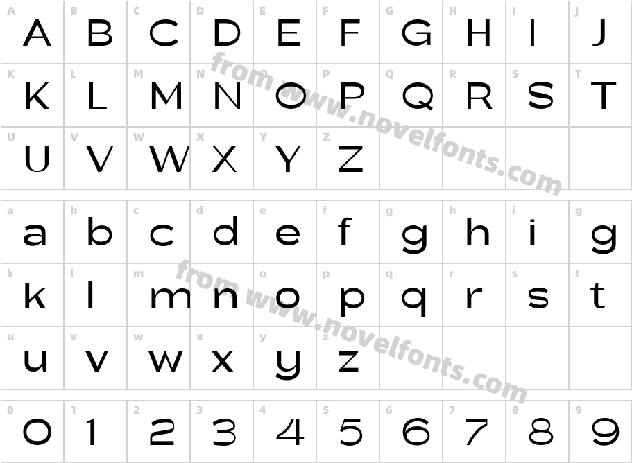 New Gerbil MediumCharacter Map