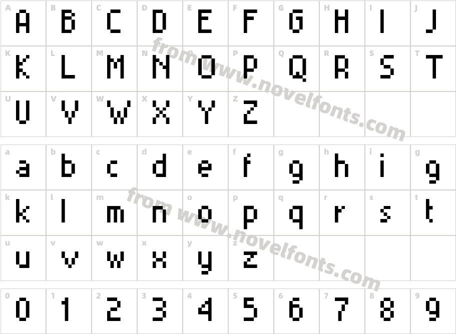 MiniSet2Character Map