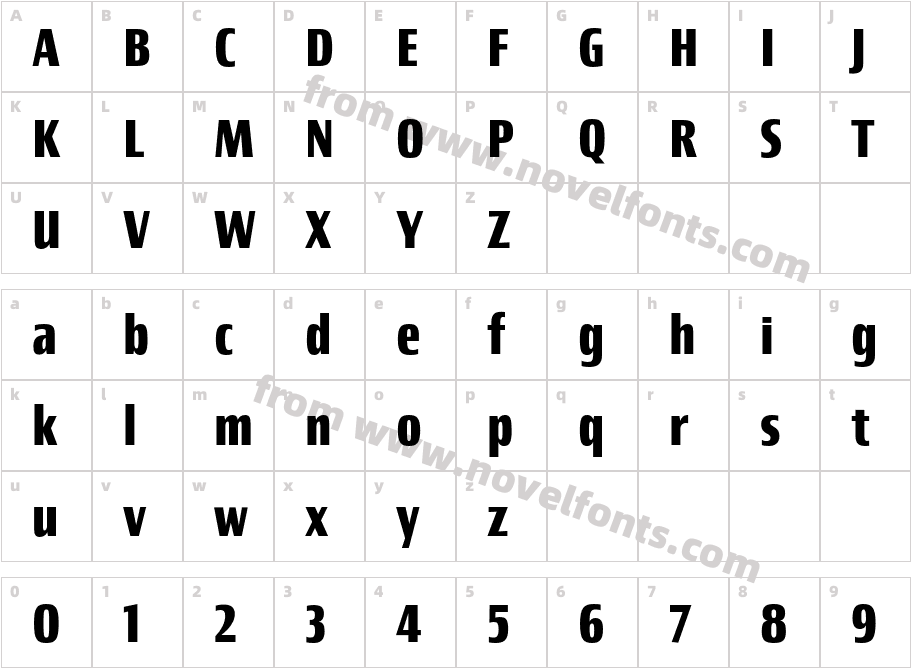 Newbery Sans Pro Cd BoldCharacter Map