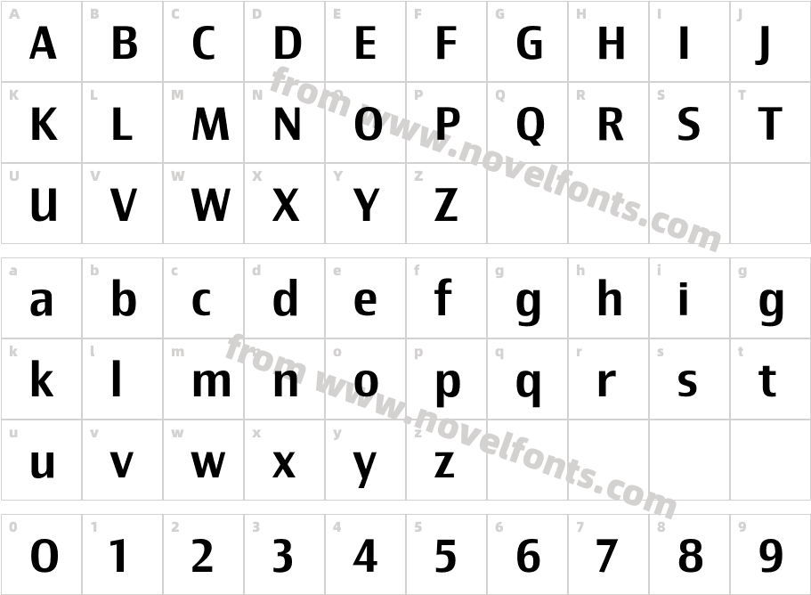 Newbery Sans Pro MediumCharacter Map