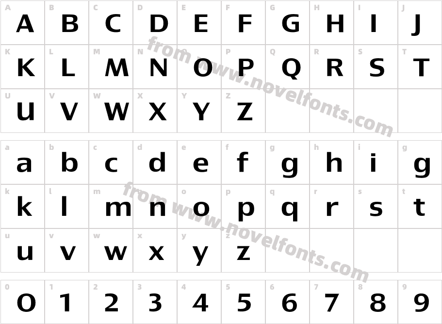 Newbery Sans Pro Xp MediumCharacter Map