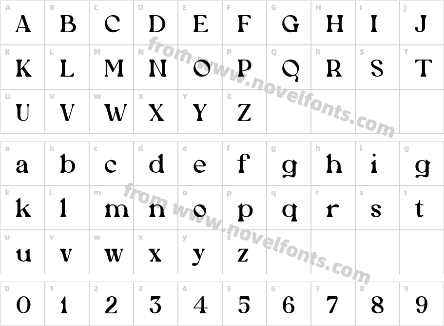 Newgate SemiboldCharacter Map