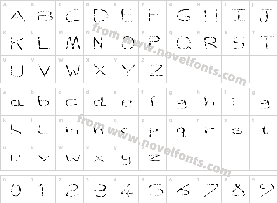 Nibble LightCharacter Map