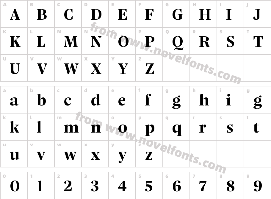 Nice Headline Trial BoldCharacter Map