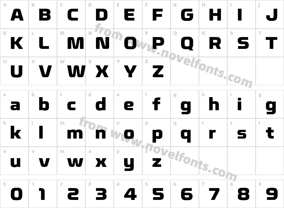 Nicomedia Extra BoldCharacter Map
