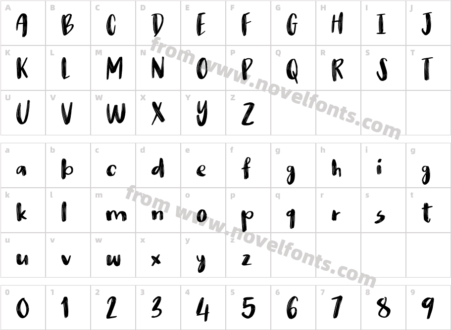 Nikotinus DEMO RegularCharacter Map