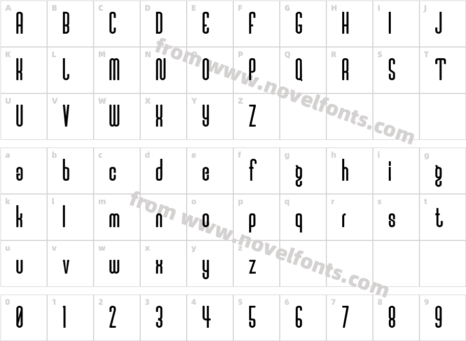 Nilkon RegularCharacter Map