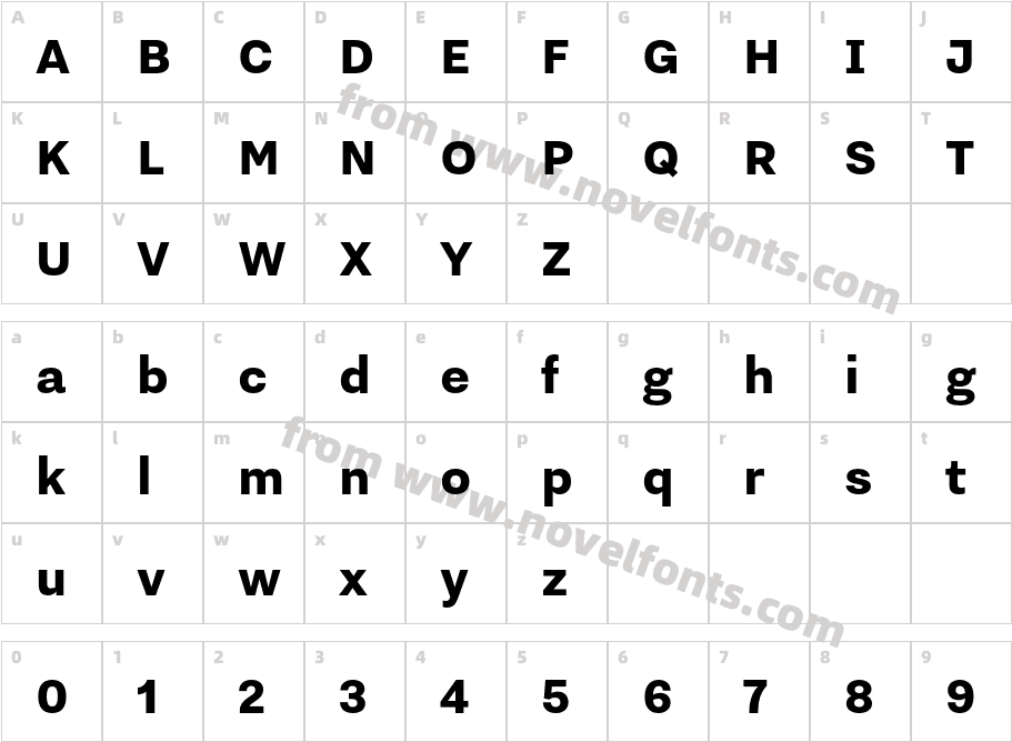 Nitti Grotesk Extra BoldCharacter Map