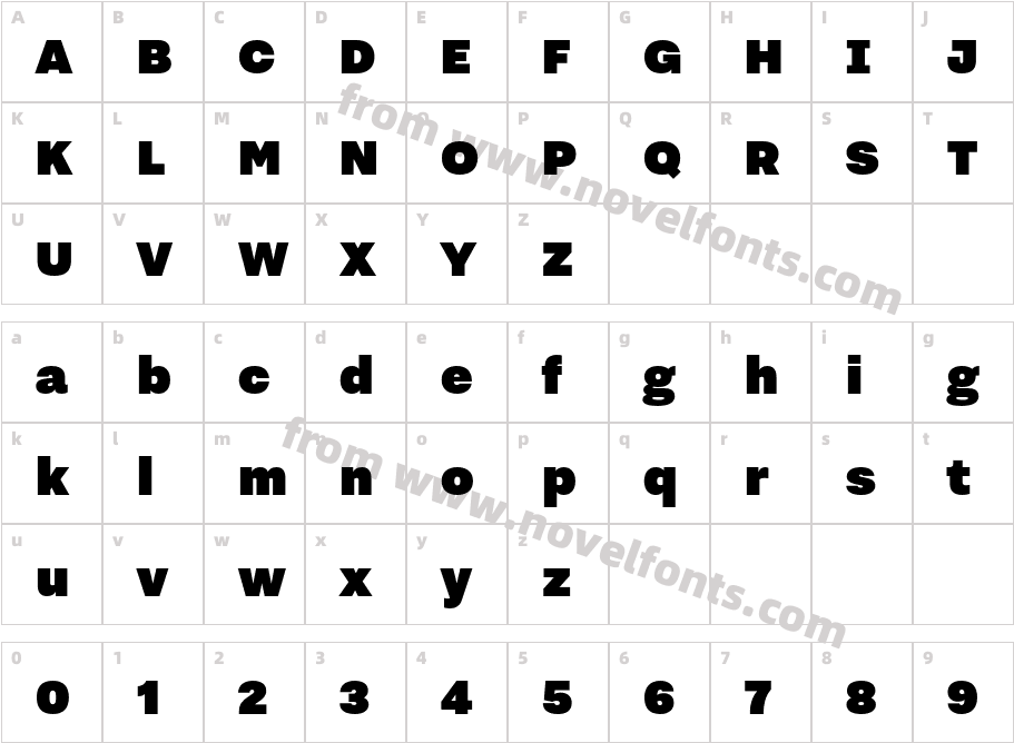 Nitti Grotesk UltraCharacter Map