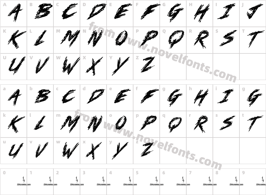 No Mercy Font Personal Use OnlyCharacter Map