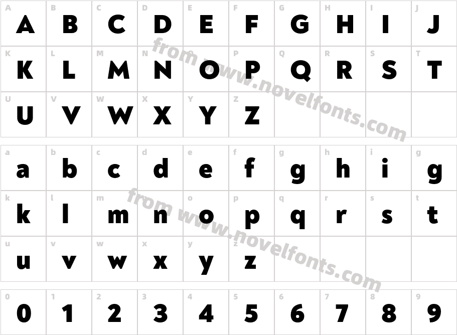 Noah Text Trial BlackCharacter Map