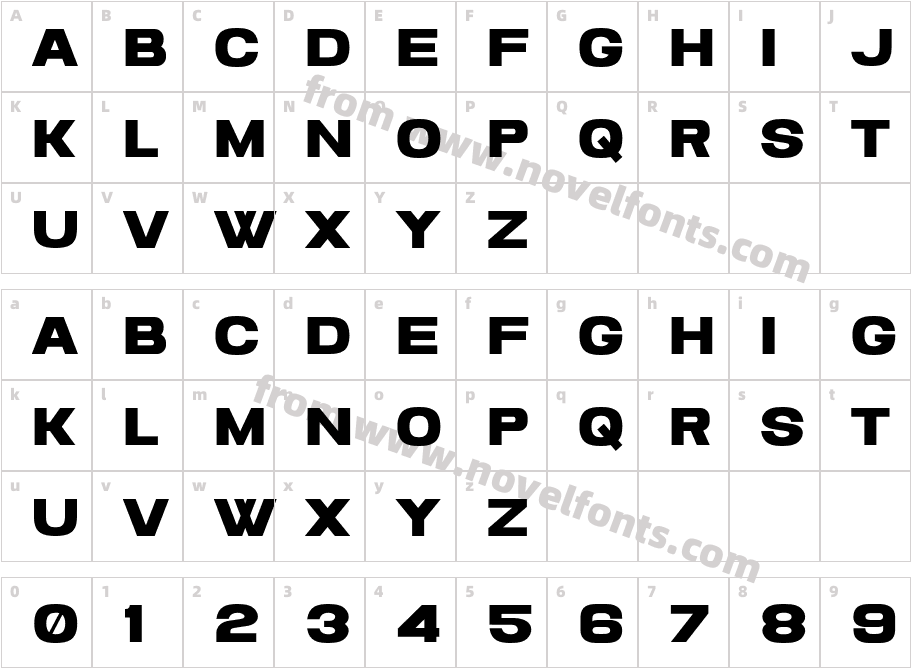 Nofex RegularCharacter Map