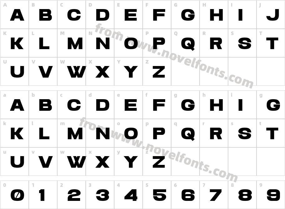 Nofex RegularCharacter Map
