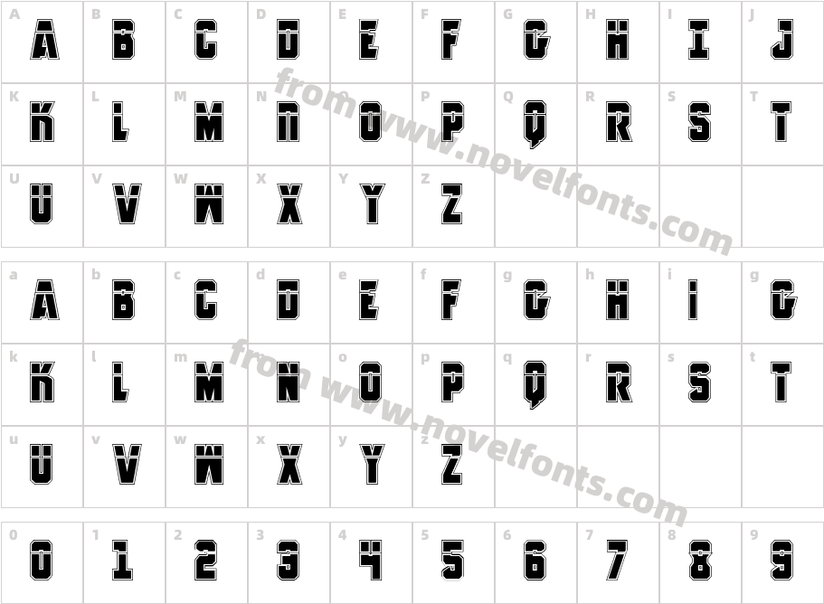 Anitlles Laser AcademyCharacter Map