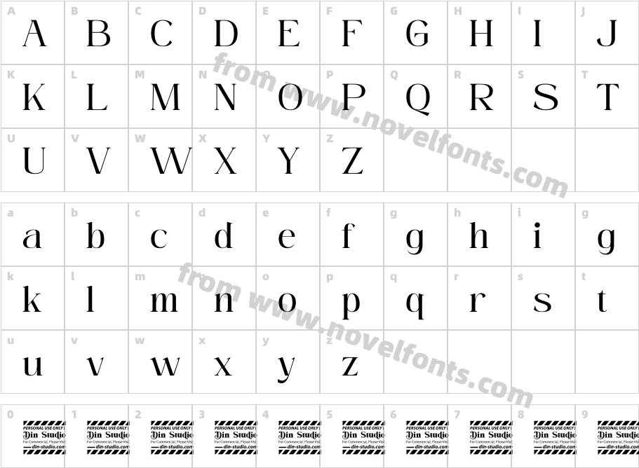 Mintely Reg Personal UseCharacter Map