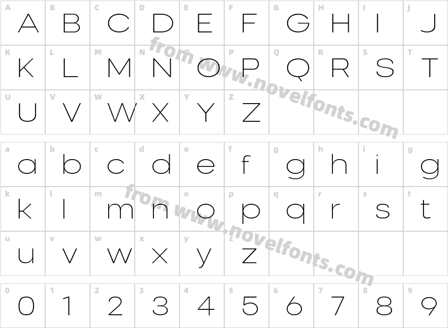 Nominee Extra Light ExtendedCharacter Map