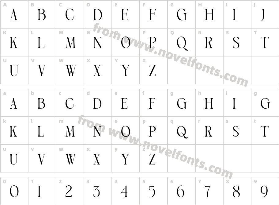 Nord Poem Lite RegularCharacter Map