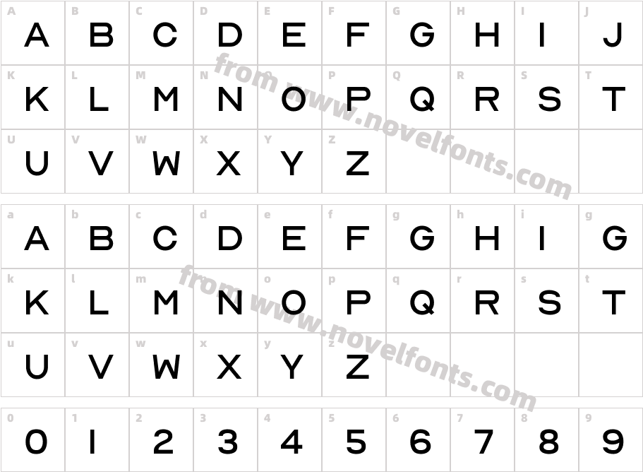 Nord RegularCharacter Map