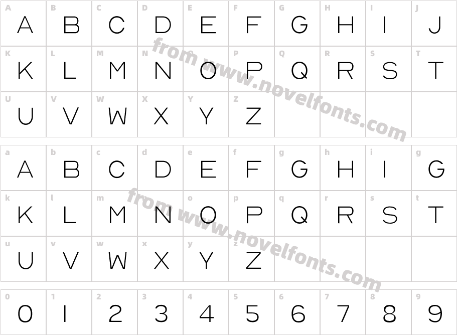Nord ThinCharacter Map