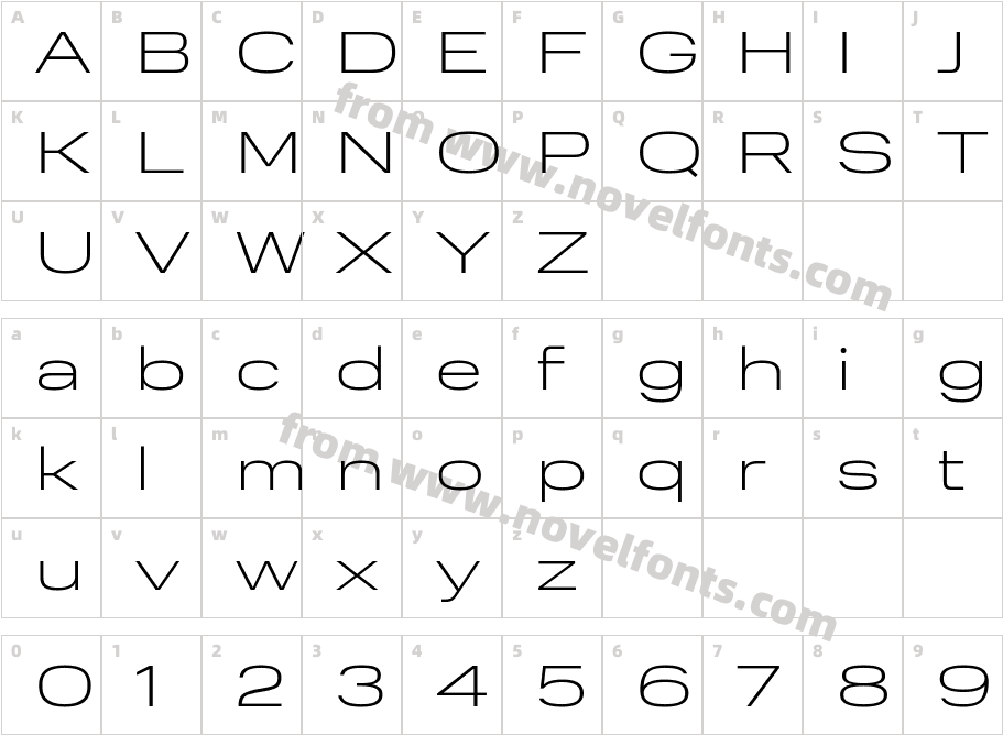 Normalidad Ultra Extended ThinCharacter Map