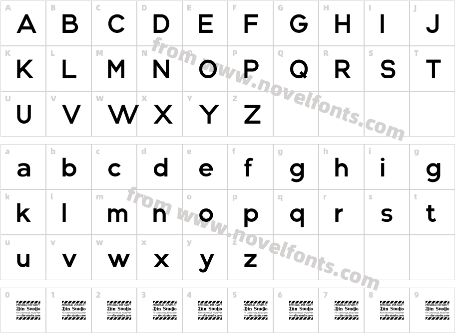 Mirava Regular Personal Use OnlCharacter Map