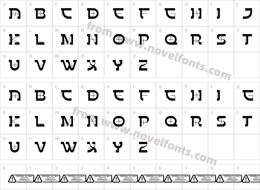 Nortman PERSONAL USE ONLY!Character Map