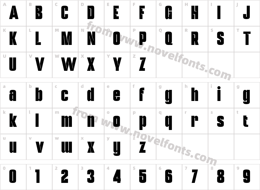 Nortune W05 ExtrablackCharacter Map