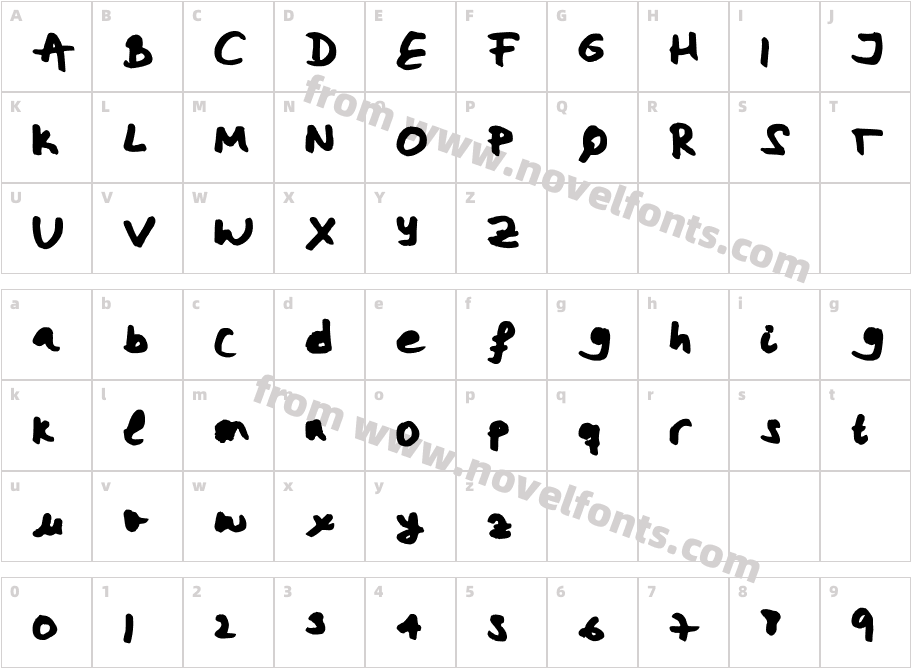 MiriamsfontCharacter Map