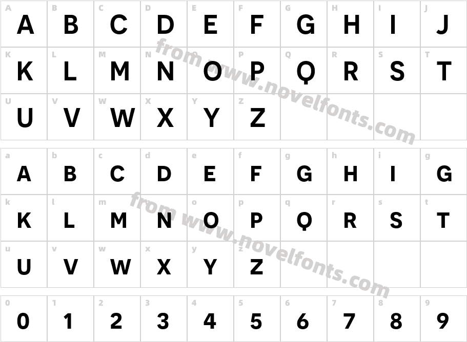 Novecento sans Demi BoldCharacter Map