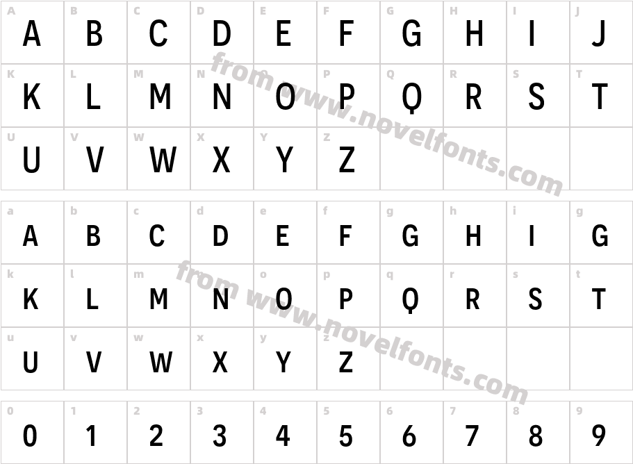 Novecento sans narrow MediumCharacter Map