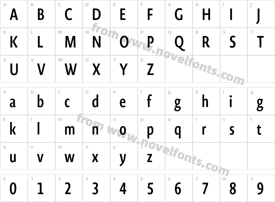 Novel Display X Cmp BoldCharacter Map