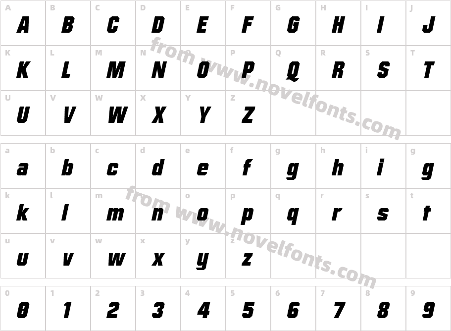 Mister Belvedere ObliqueCharacter Map