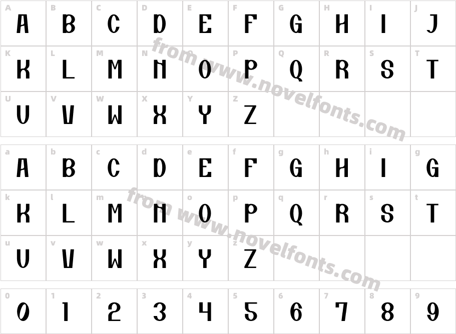 Noxiqun RegularCharacter Map
