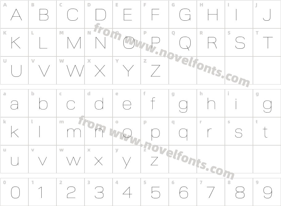 Nuber Next Thin WideCharacter Map