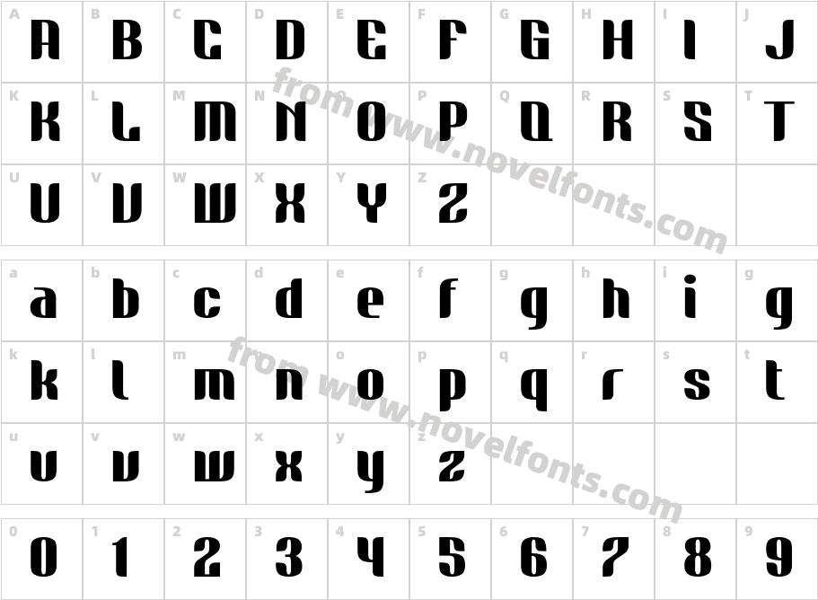 Nudely Bold DuoCharacter Map