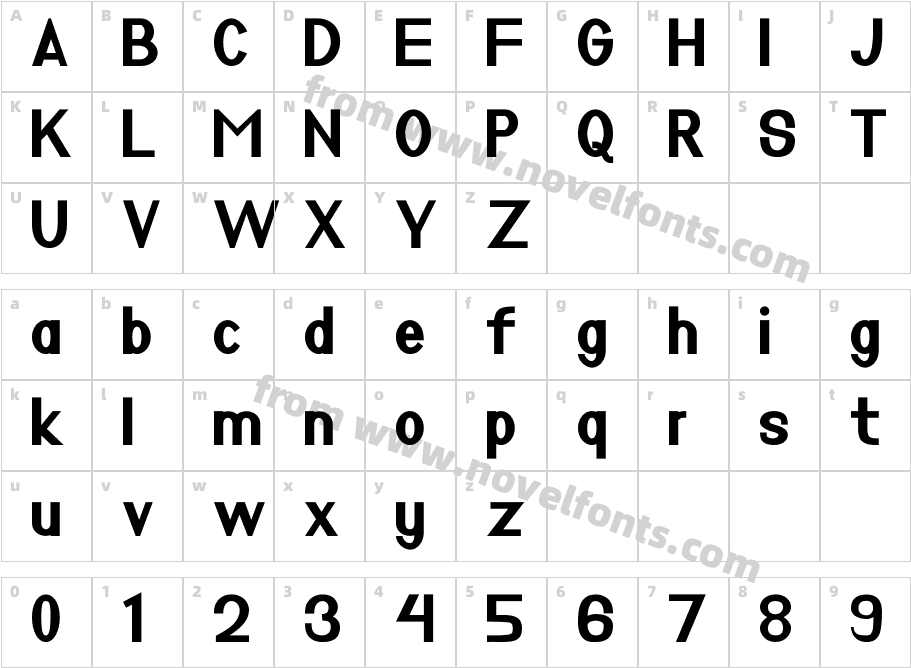 Nuevo BoldCharacter Map