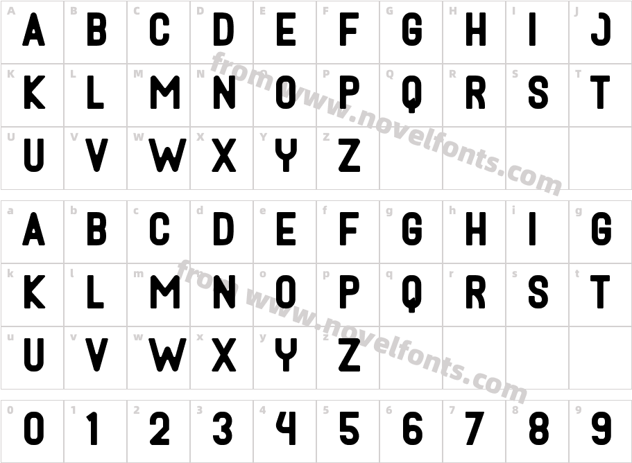 Nullisy Sans SerifCharacter Map