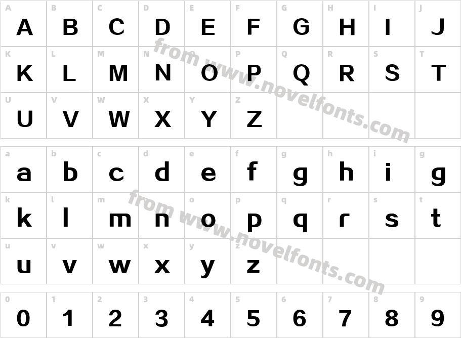 Nurjanbay Chong FontCharacter Map
