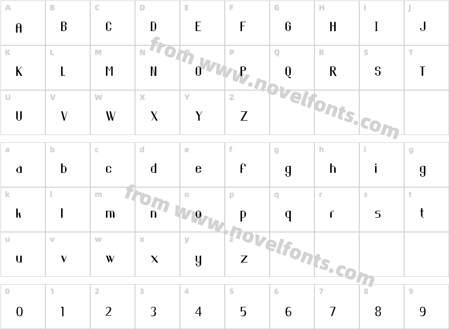 Nurjanbay Uzgul FontCharacter Map