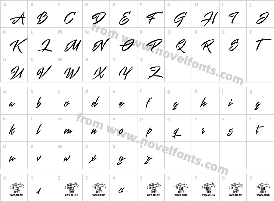 Mistuki 1 PERSONAL USECharacter Map