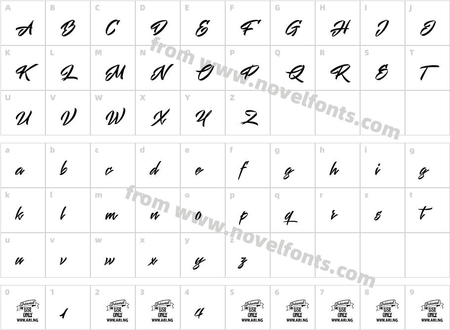 Mistuki 4 PERSONAL USECharacter Map