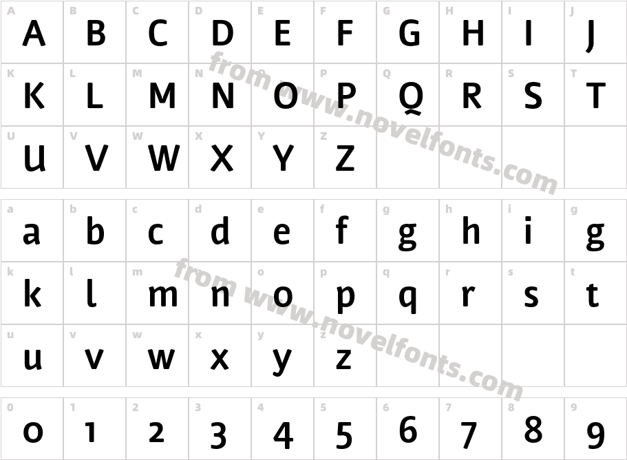 Nuvo Pro BoldCharacter Map