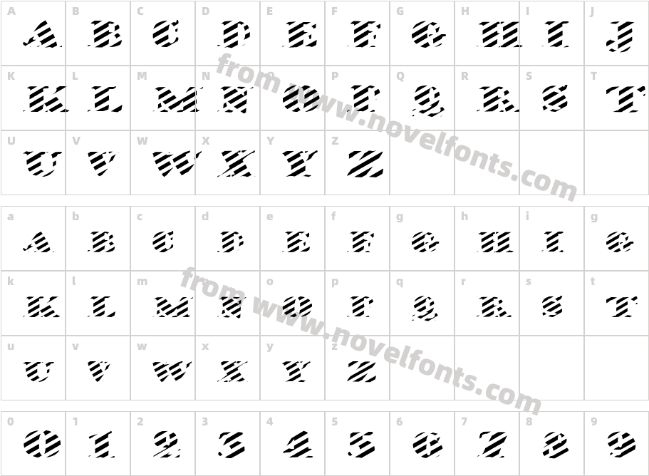OBINS Kfont RegularCharacter Map