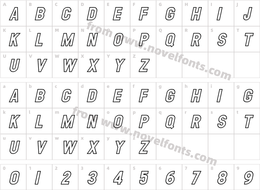 OT GEORGEA ItalicCharacter Map