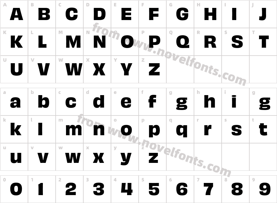 Obviously BoldCharacter Map