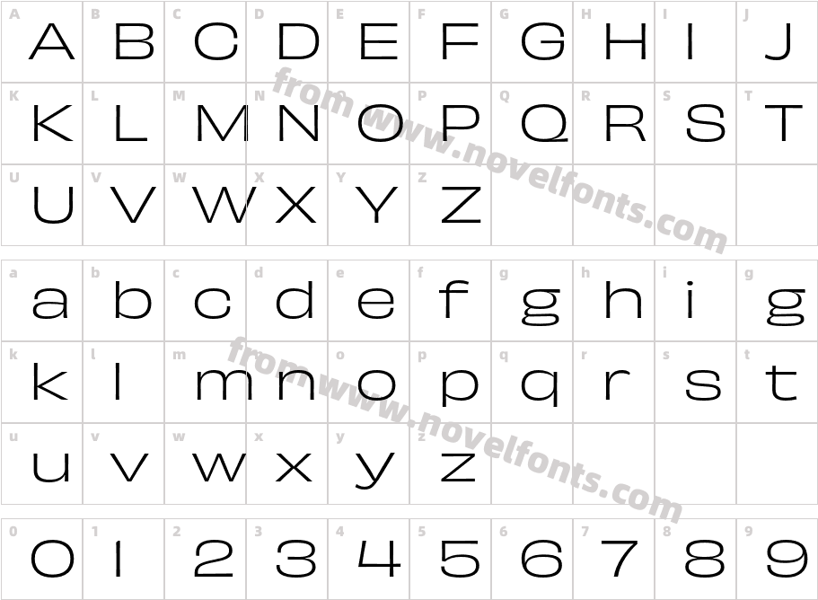 Obviously Wide LghtCharacter Map